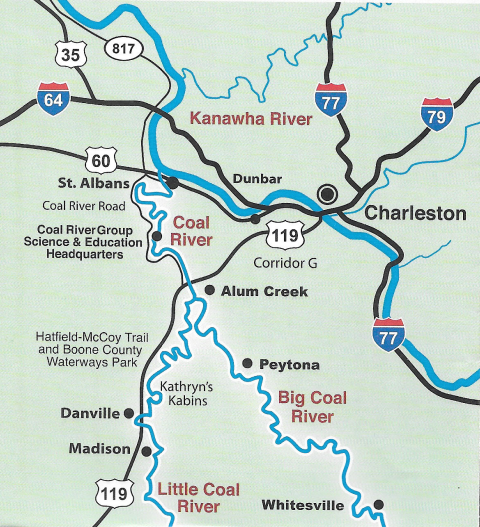 Big Coal River 2 area map of coal rivers graphic