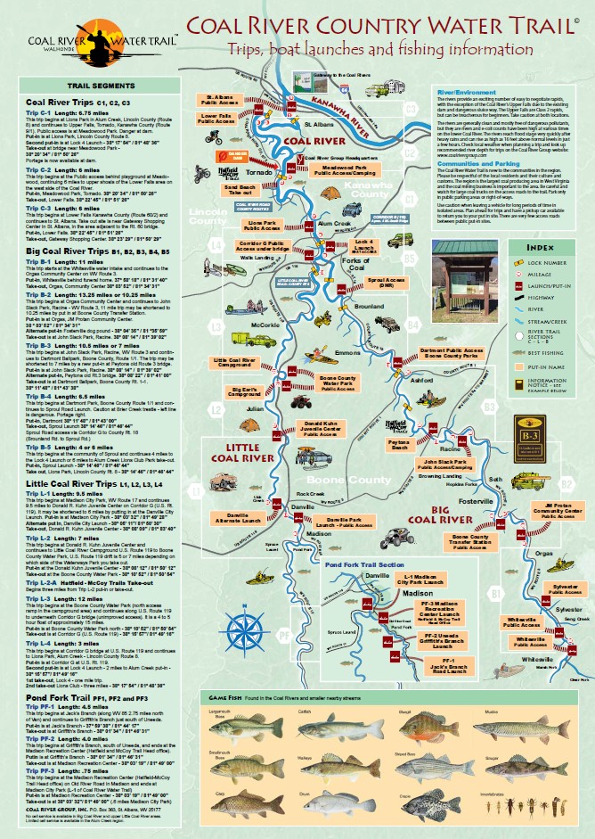 Coal River Water Trail Fishing Map cover